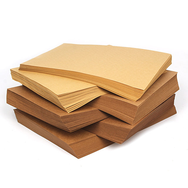 70-400gsm A4/a3 Brown Raw Wood Pulp Kraft Paper Diy Cover Handmade